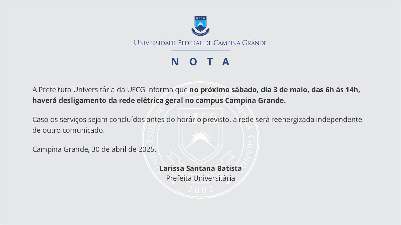 Desligamento da rede de energia elétrica