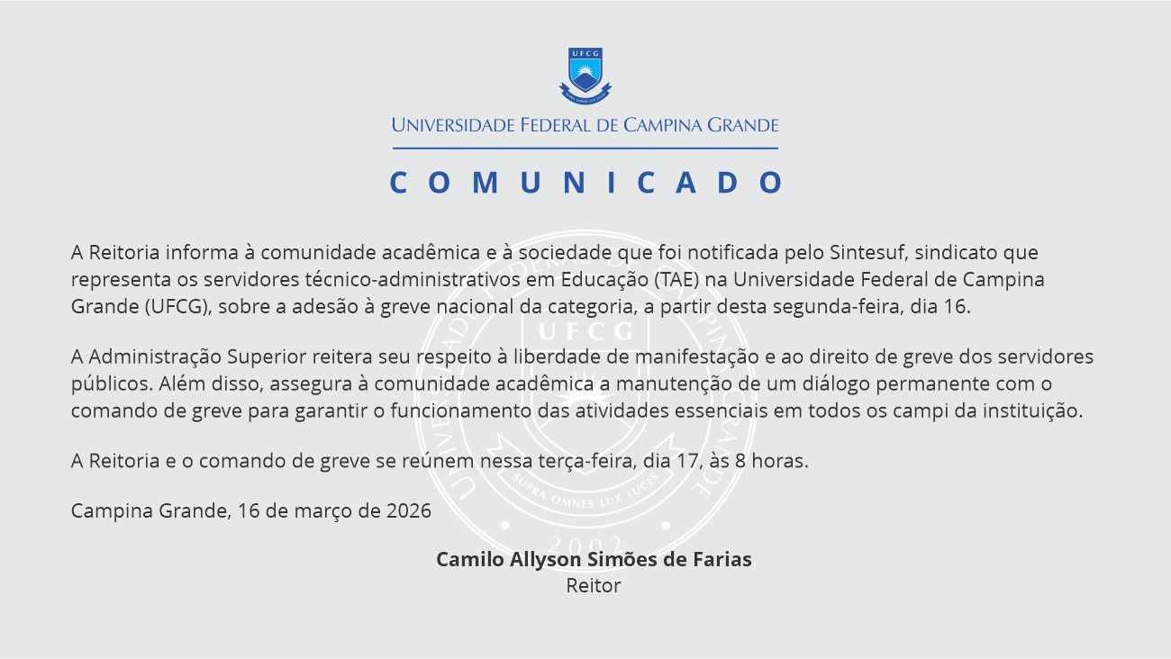 Comunicado - Greve dos Técnico-administrativos